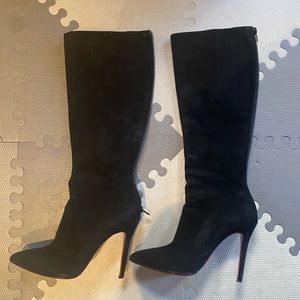 Black Suede Christian Louboutin boots size 39